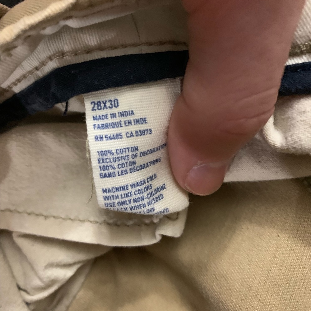 men’s relaxed fit american eagle khaki pants 28x30 - Picture 3 of 4